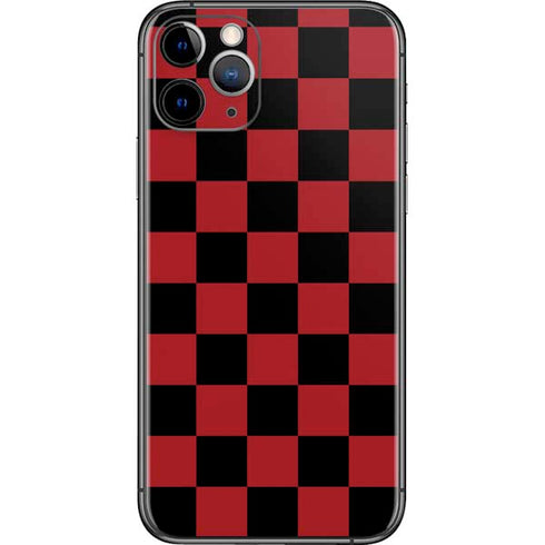 Red and Black Checkerboard iPhone 11 Pro Skin
